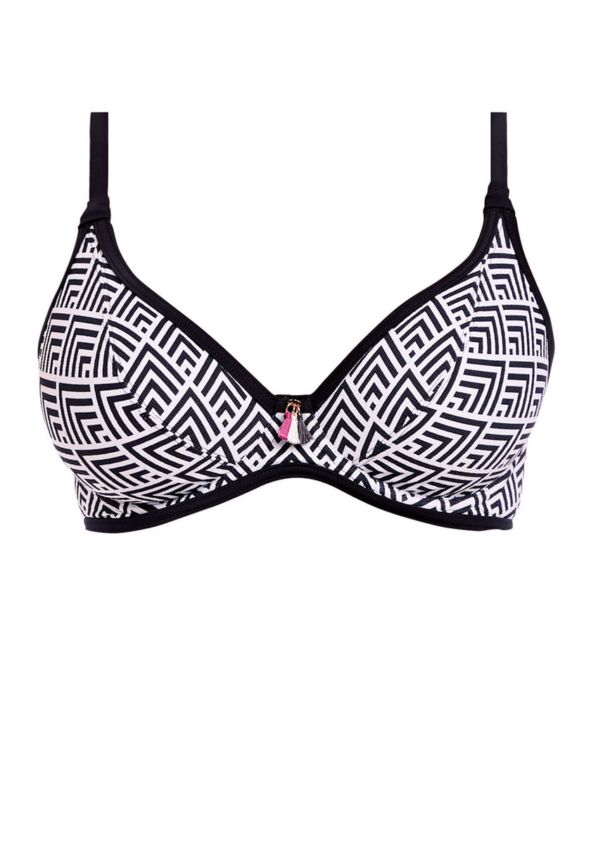 Gatsby Halter Bikini Top Monochrome