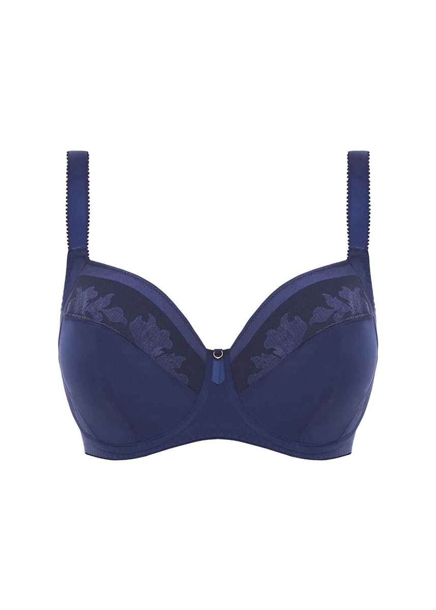 Illusion Side Support Bra - Navy – Leia Lingerie