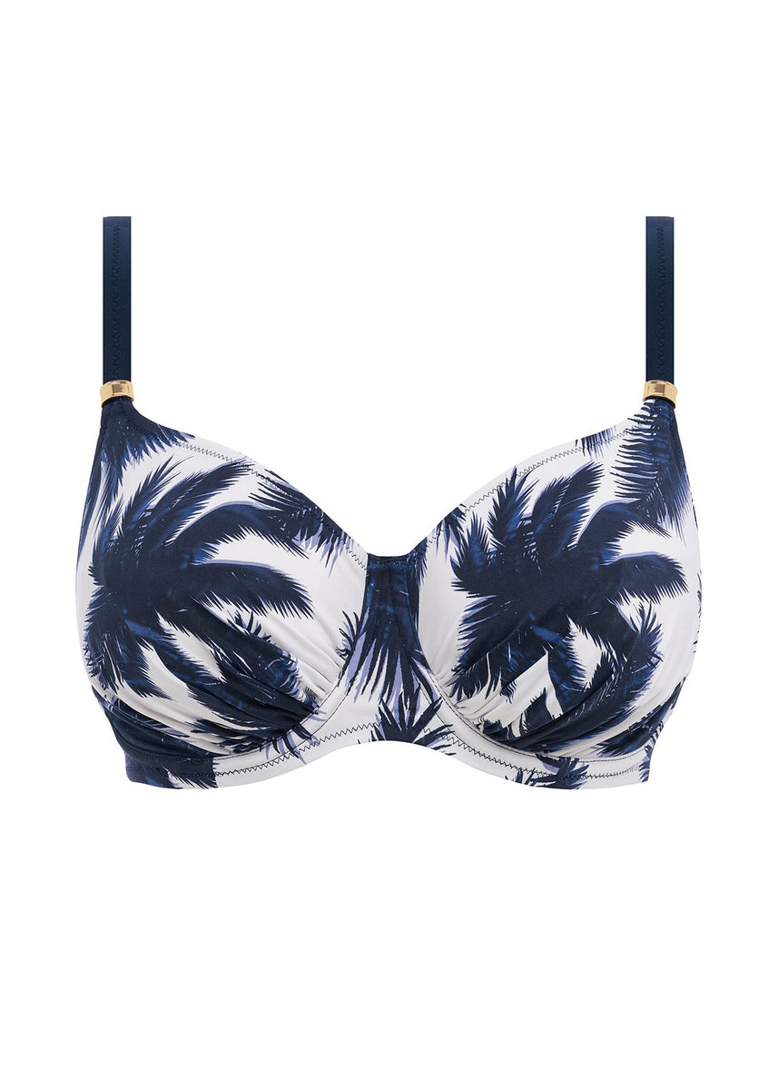 Haracci auretta econyl® single shoulder brazilian bikini set navy