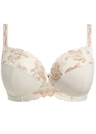Floral lace bra on a white background available at Leia Lingerie