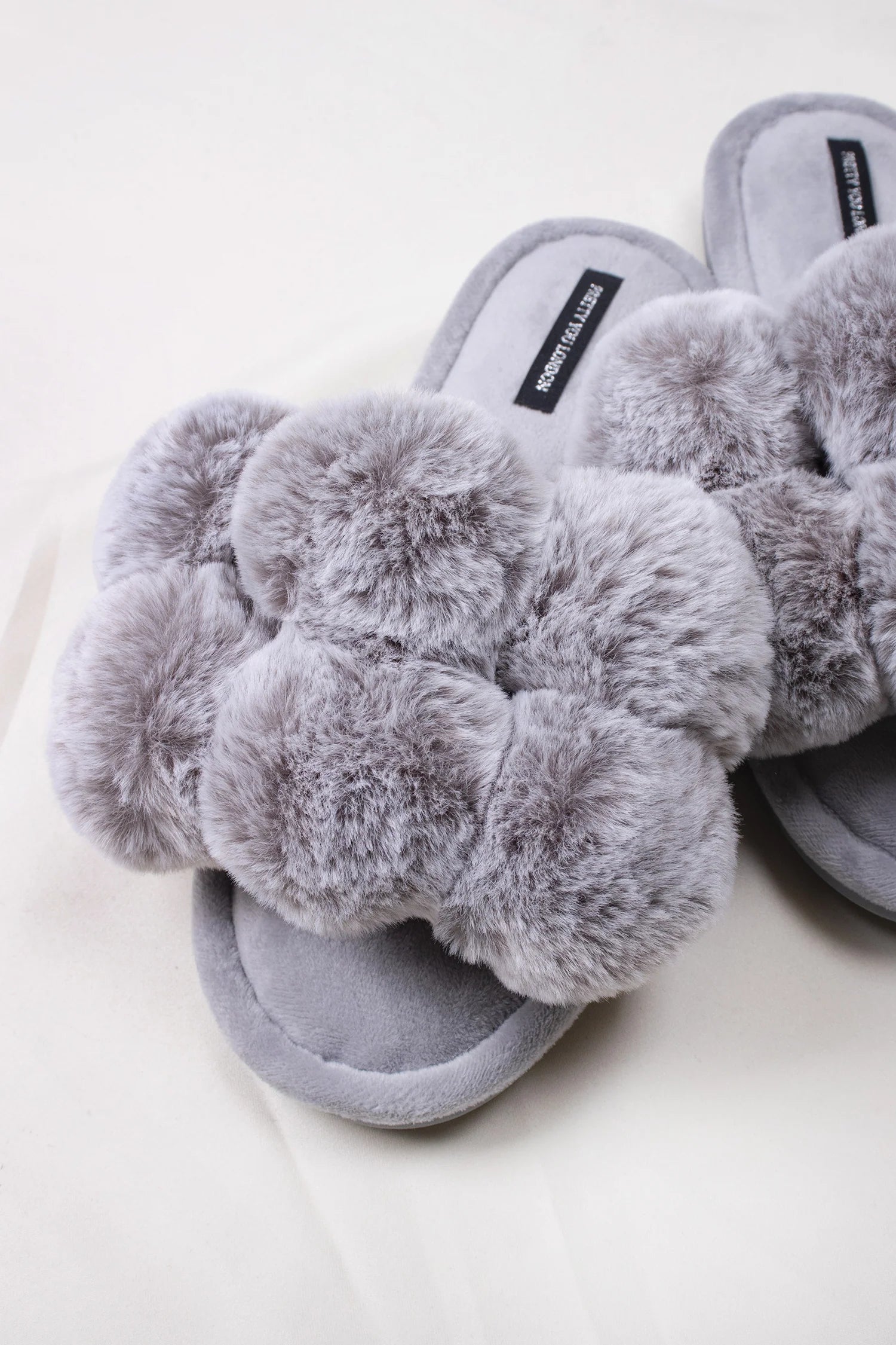 Dolly PomPom Slippers Grey Leia Lingerie