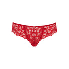 Red lace underwear on a white background