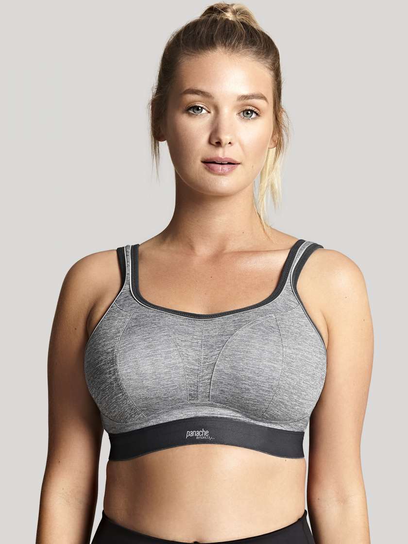 Panache Non Wired Sports Bra - Charcoal Marl – Leia Lingerie