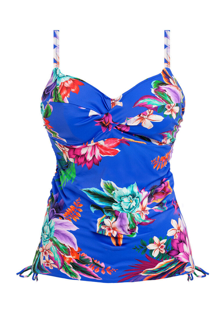 Halkidiki Underwired Twist Front Tankini - Ultramarine – Leia Lingerie