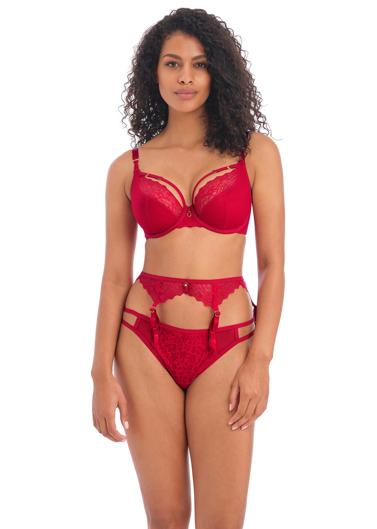 Temptress Underwired Moulded Plunge T-Shirt Bra - Cherry – Leia