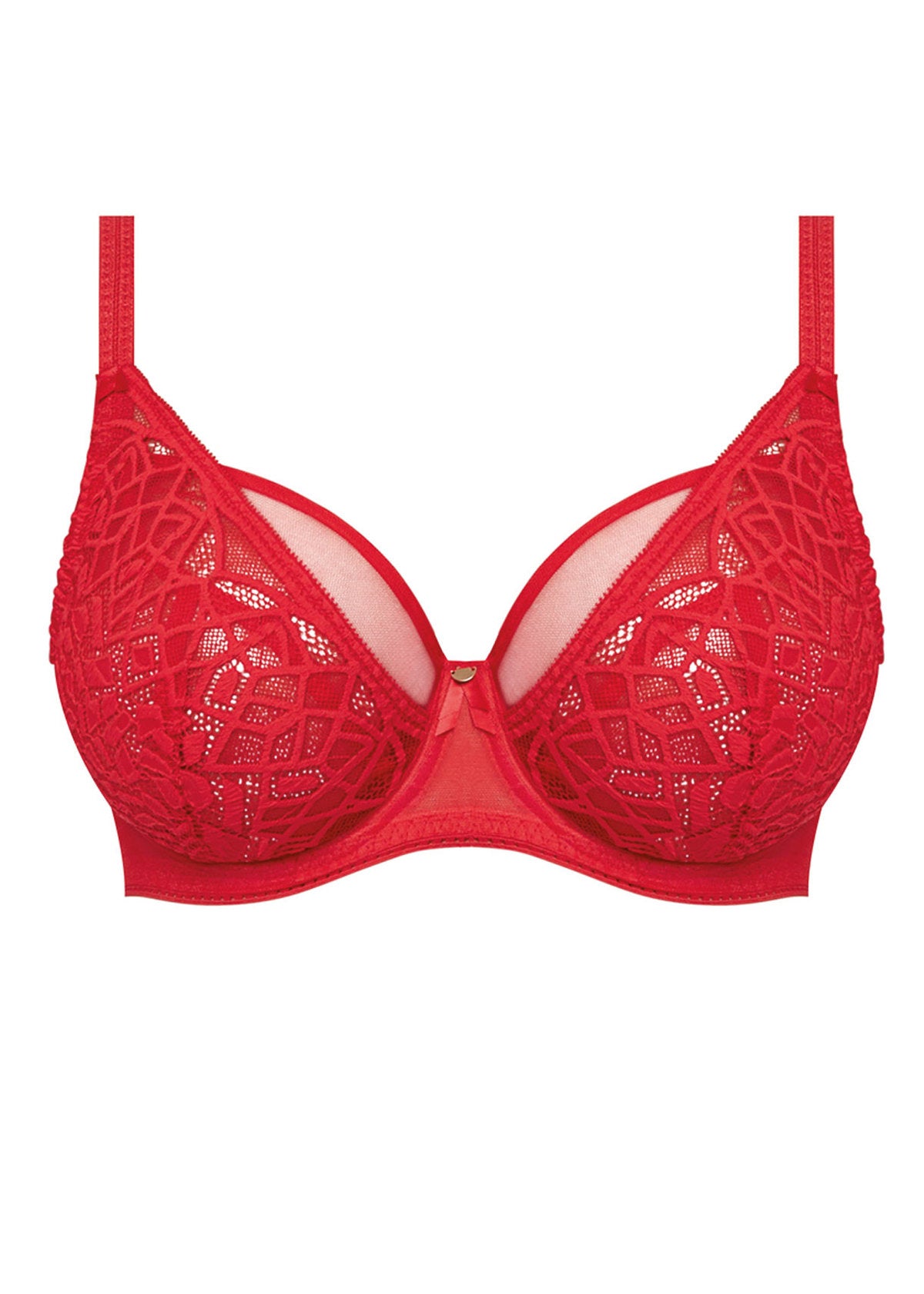 Soiree Lace High Apex Bra - Rouge