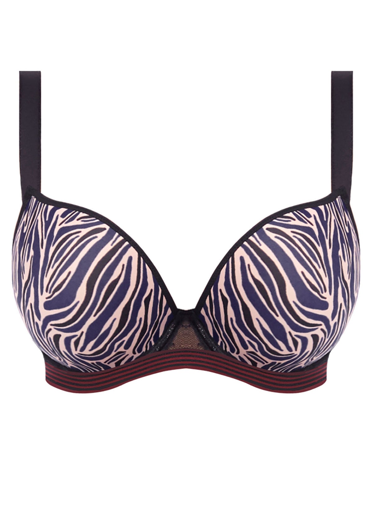 Wild Side Underwired Moulded Plunge T-Shirt Bra - Animal – Leia