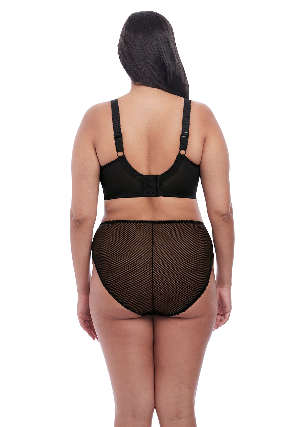Elomi Kelsey High Leg Brief Black  Lumingerie bras and underwear for big  busts
