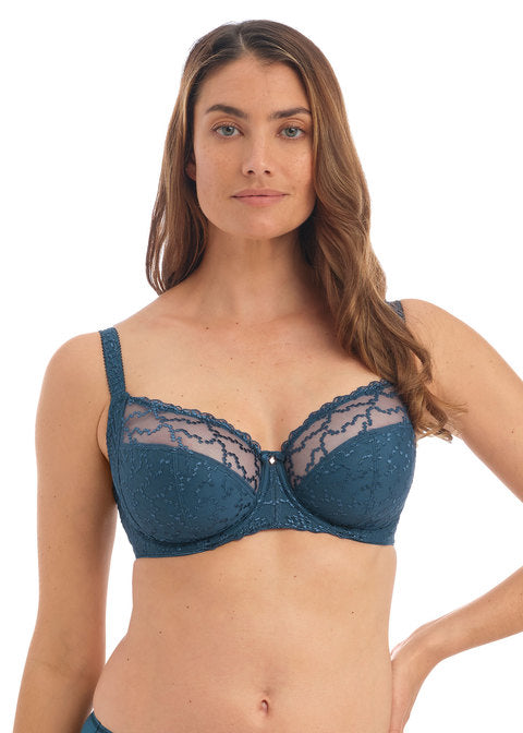 Ana Underwired Side Support Bra - Teal – Leia Lingerie