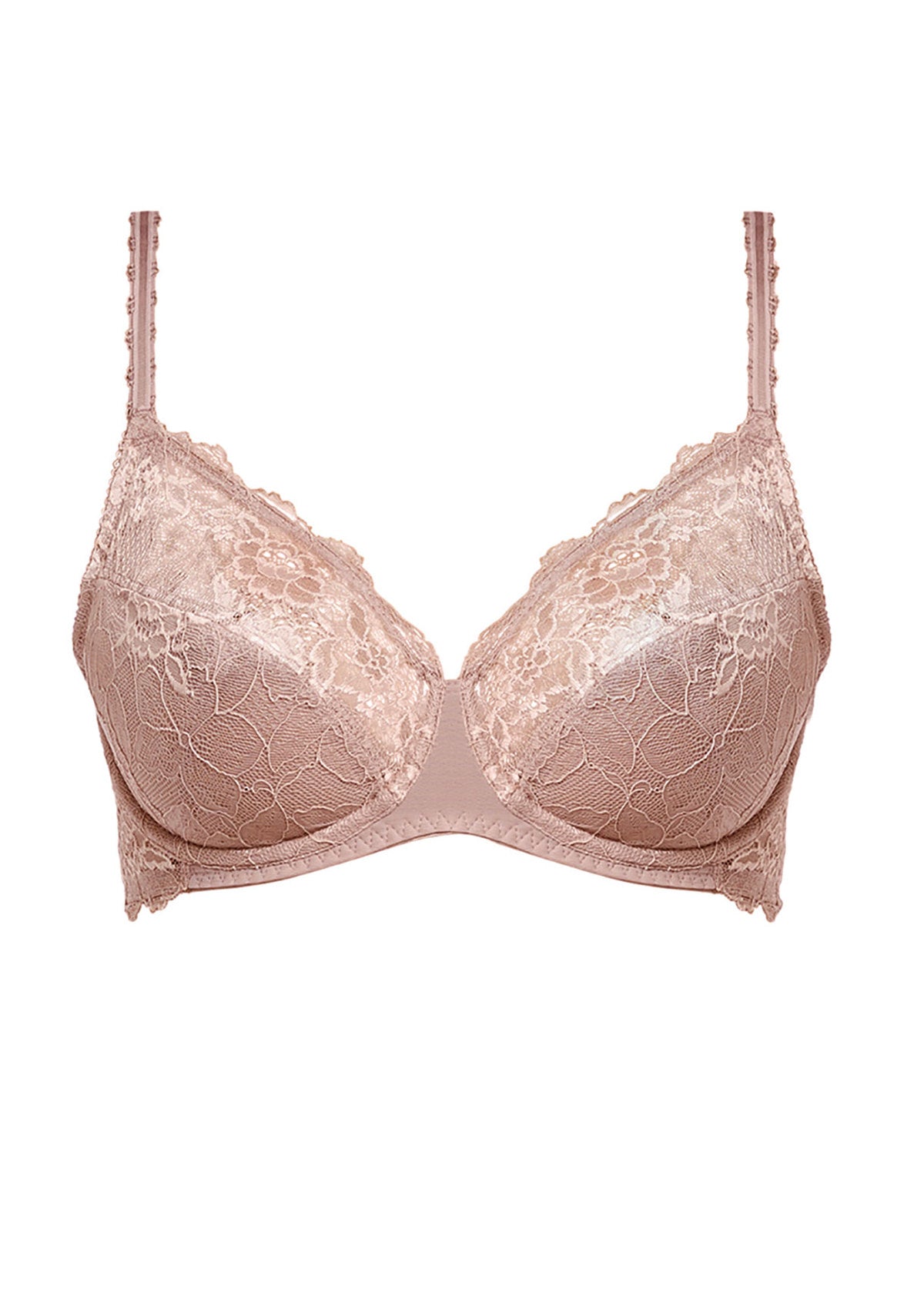 Wacoal Lace Perfection Moulded Push Up Bra: Rose Mist - Chantilly Online